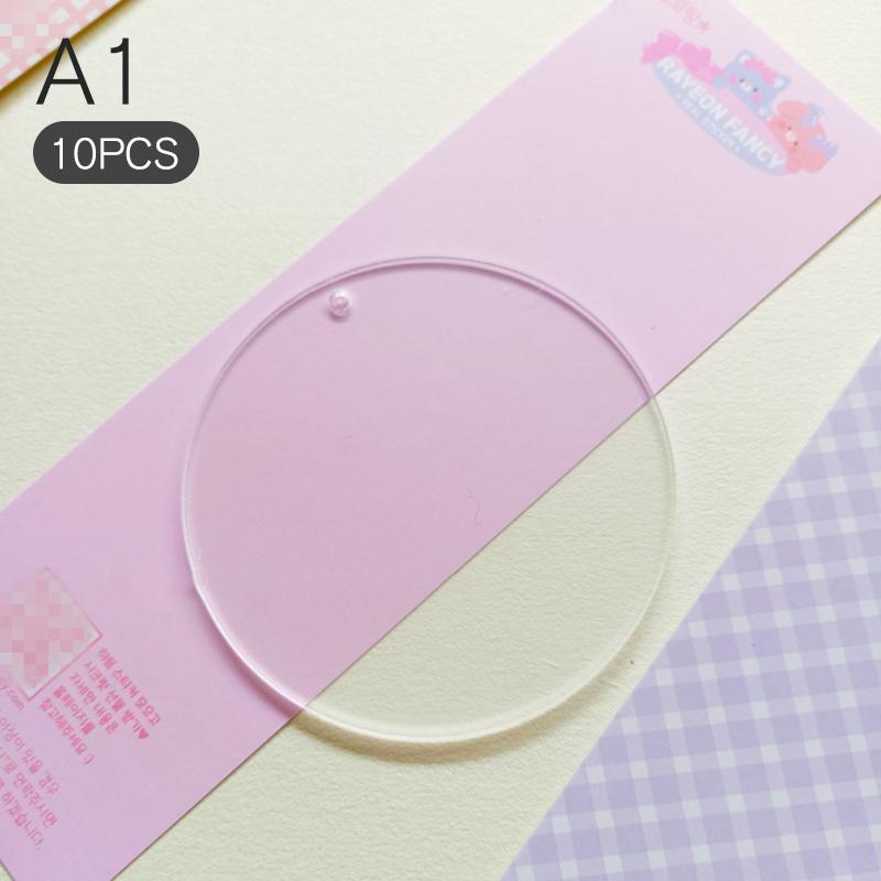 10 шт. прозрачные акриловые заготовки диски DIY брелки прозрачные акриловые аксессуары