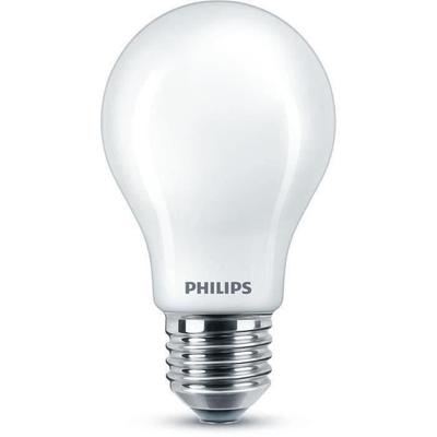 Стандартная светодиодная лампа PHILIPS без регулировки яркости — матовое стекло — E27 — 60 Вт — теплый белый