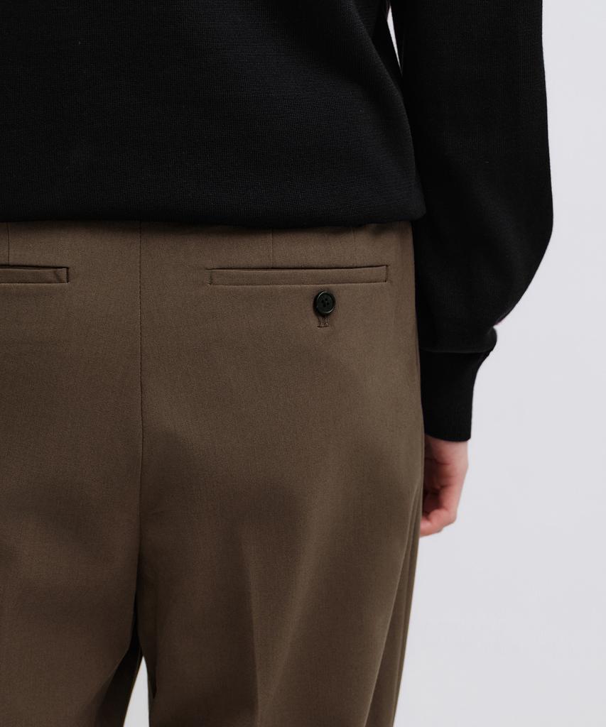 MUSINSA STANDARD Wide Hidden Banding Slacks [Brown]
