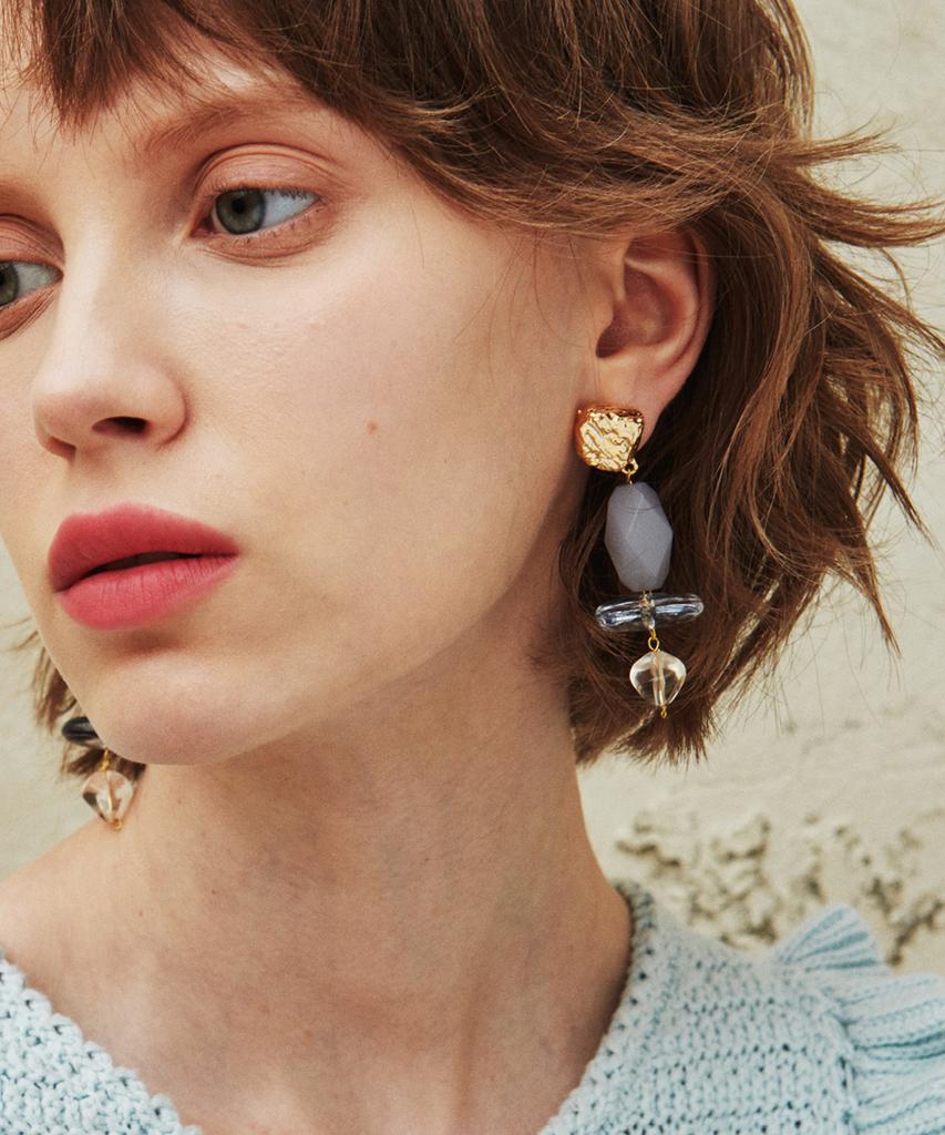 Серьги-подвески Elyona Ocean Rock & Beads