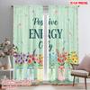 2pcs 2D Flat Printing Drapes Positive Energy Flowers Dragonflies Polyester Fabric Without Electricity Holiday Decorations for