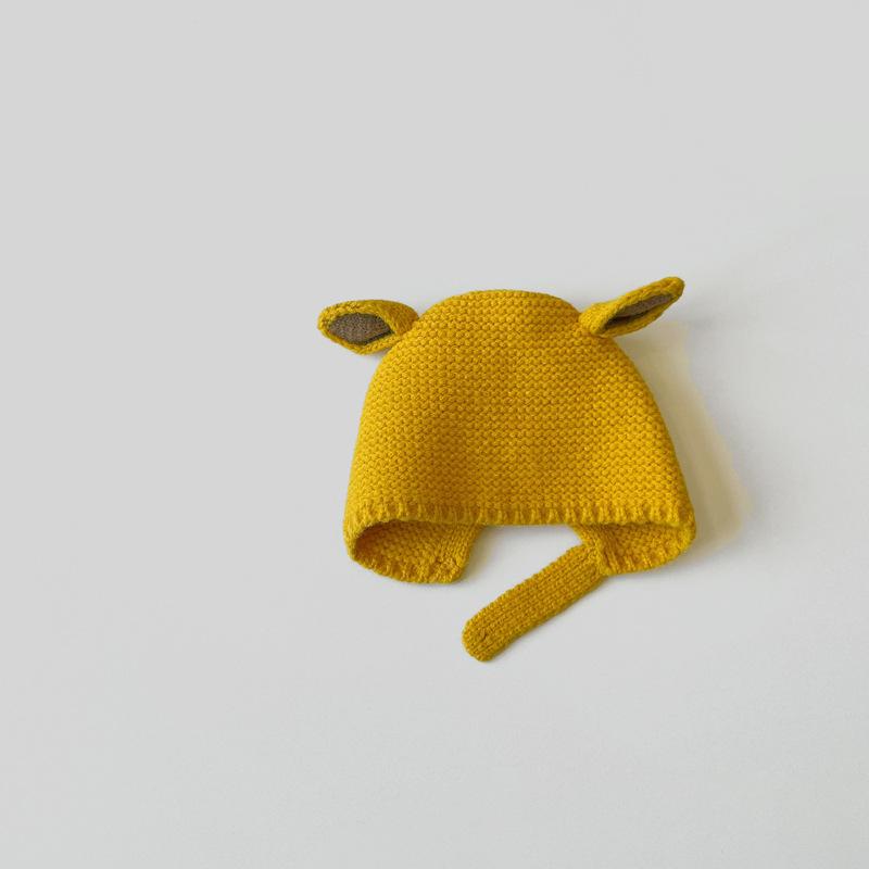 0-2 Years Baby Hat Autumn Winter Ear Rabbit Knitted Kids Hat Baby Girls Baby Boys Cute Wool Hat Baby Accessories Newborn