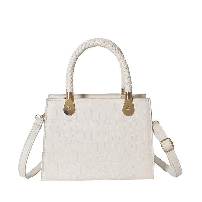 Stone Pattern Small Square Bag Fashion Handbag Retro Simple Shoulder Bag Messenger Bag