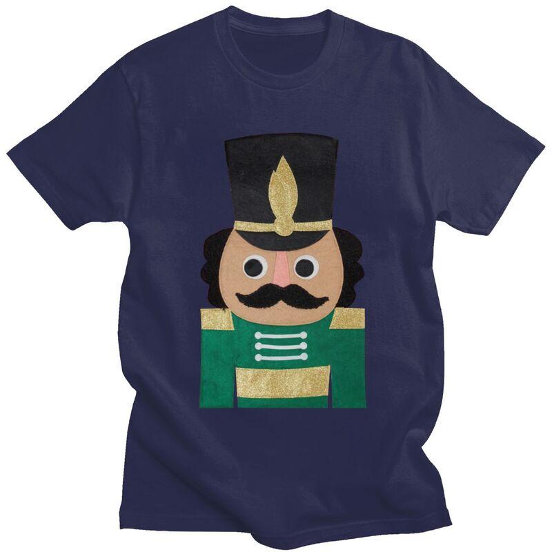 Custom Mens Christmas Nutcracker Cartoon Soldier Toy T Shirts Short Sleeve Cotton Tshirt Leisure Tees Loose Fit Clothes