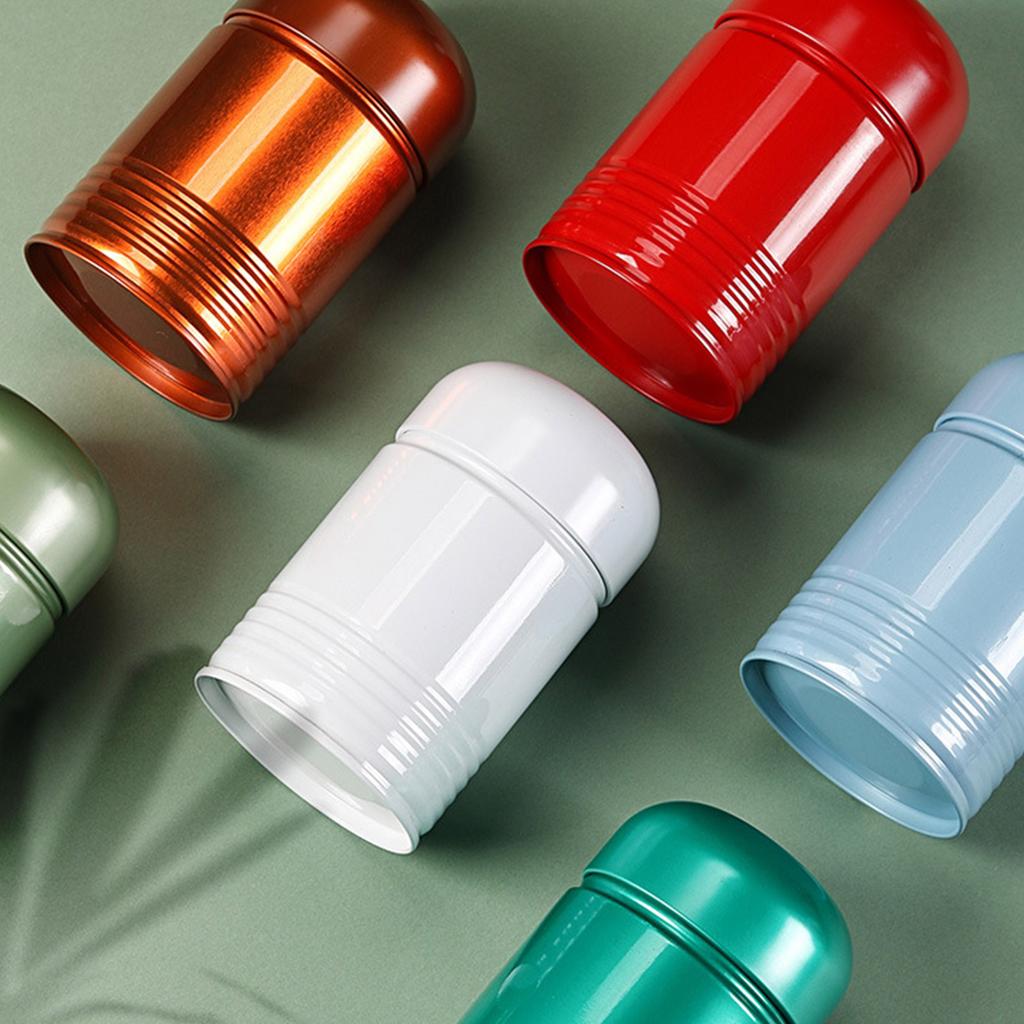 Portable Metal Tea Canister Sealed Container Tinplate Tea Box Tea Storage Container Tea Jar for Home or Office Use