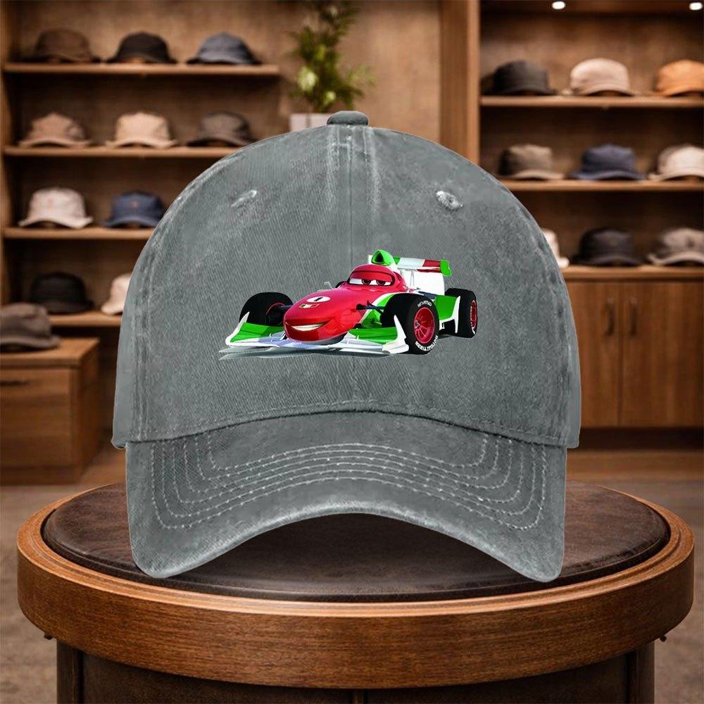 Mens Racing Cartoon Baseball Cap Outdoor Fashion Adjustable Casual Hat Urban Style Lightweight Fashion Visor AllSeason Ou