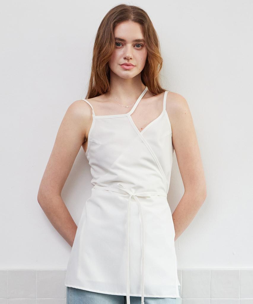 Itove Seoul Layered Sheer Wrap Dress Ivory