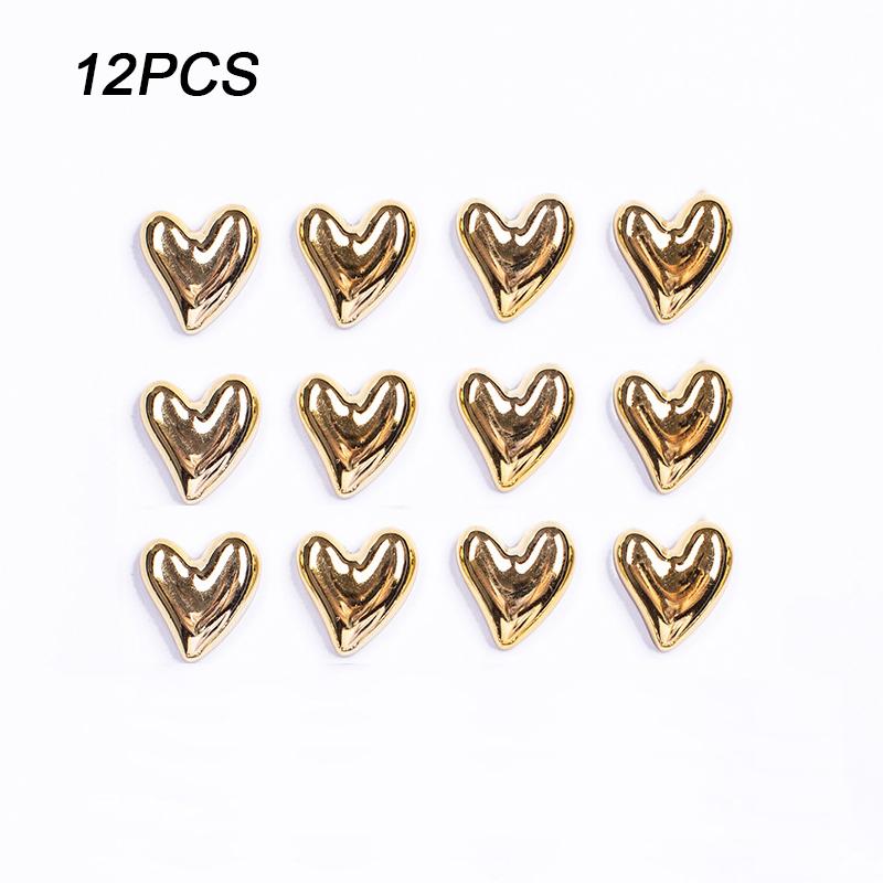 12 шт. в форме сердца, небольшой магнит для фото, офисная доска, магнитный шкафчик, золото, 20 мм