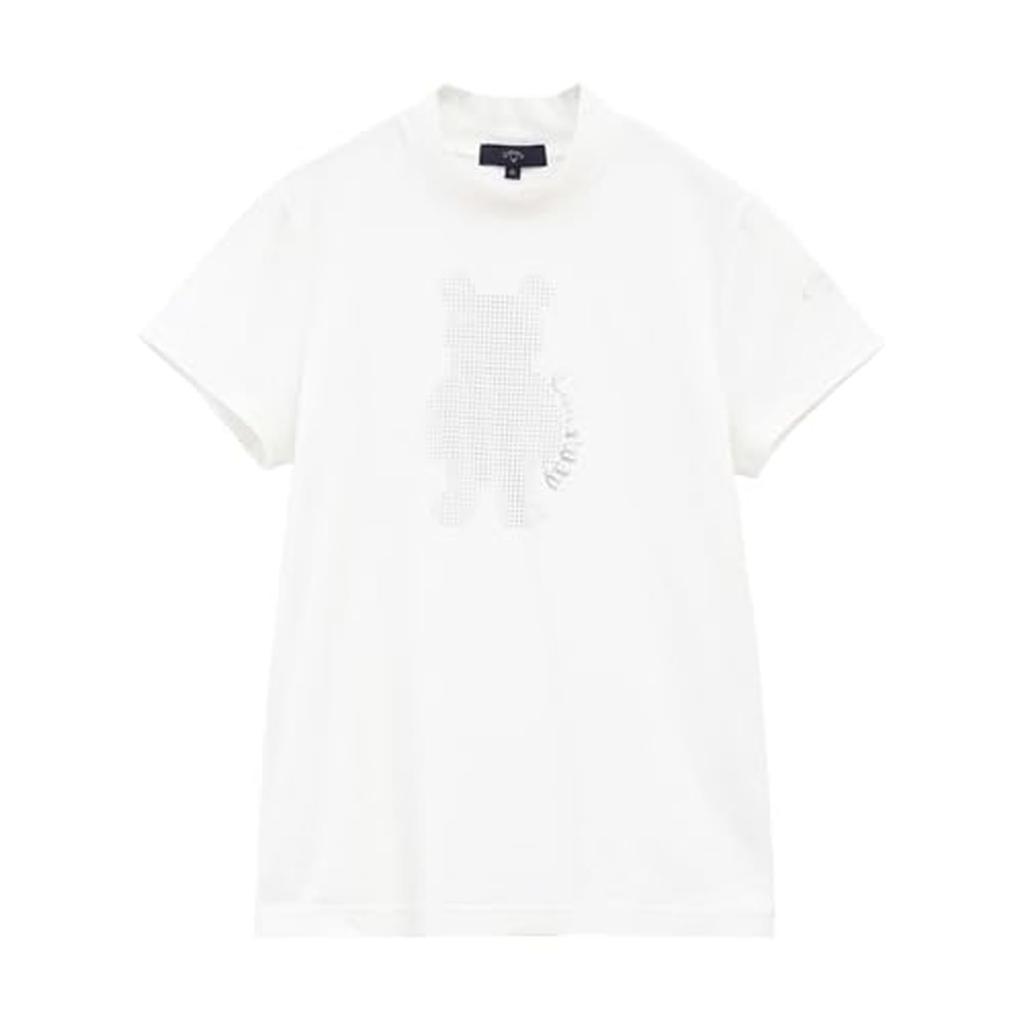 Callaway Футболка с коротким рукавом и воротником-стойкой Bear Golf Нижнее белье C24234202 L Женская (Эластичный, Принт) / / 1030_Белый