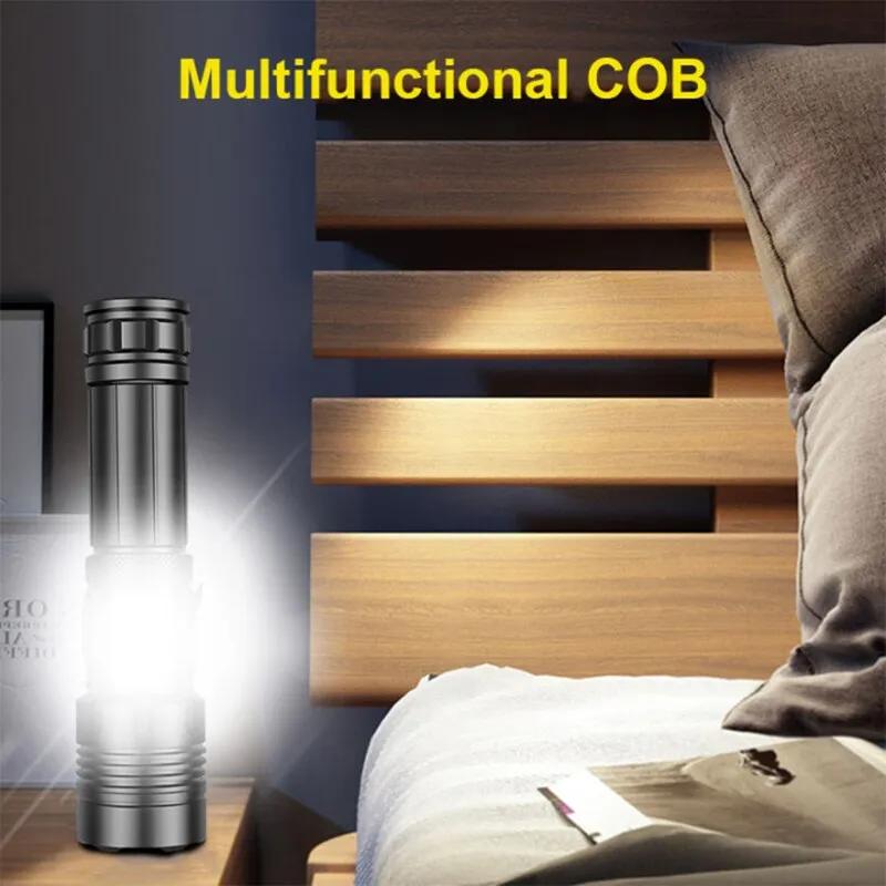 Супер XHP120 Мощный светодиодный фонарик Мощный фонарик Перезаряжаемый фонарик 18650 Usb Лампа для кемпинга