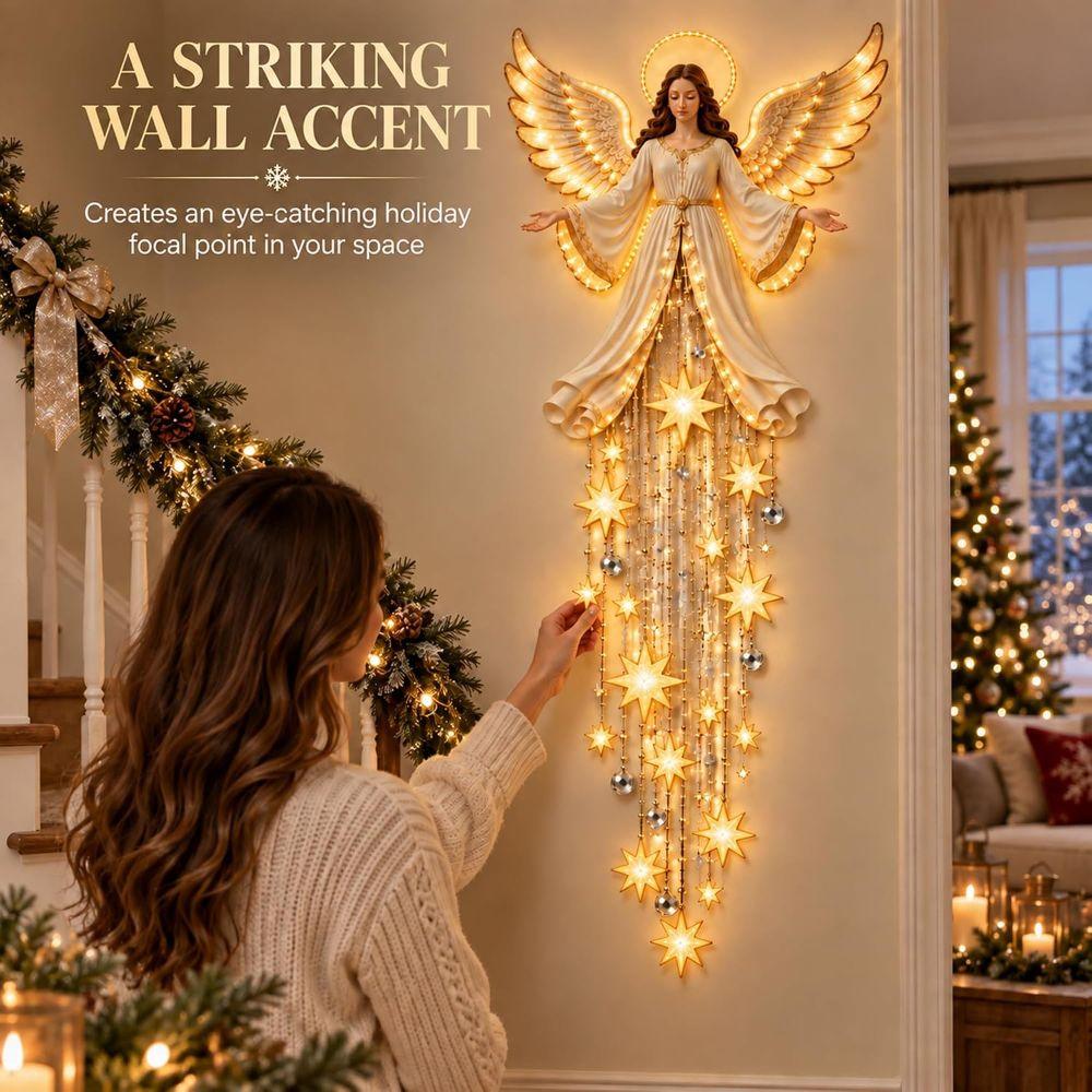 Hängender Starglow Kaskadierender Weihnachtsengel Licht Himmlische Weihnachts-Wanddekoration Heimdekoration