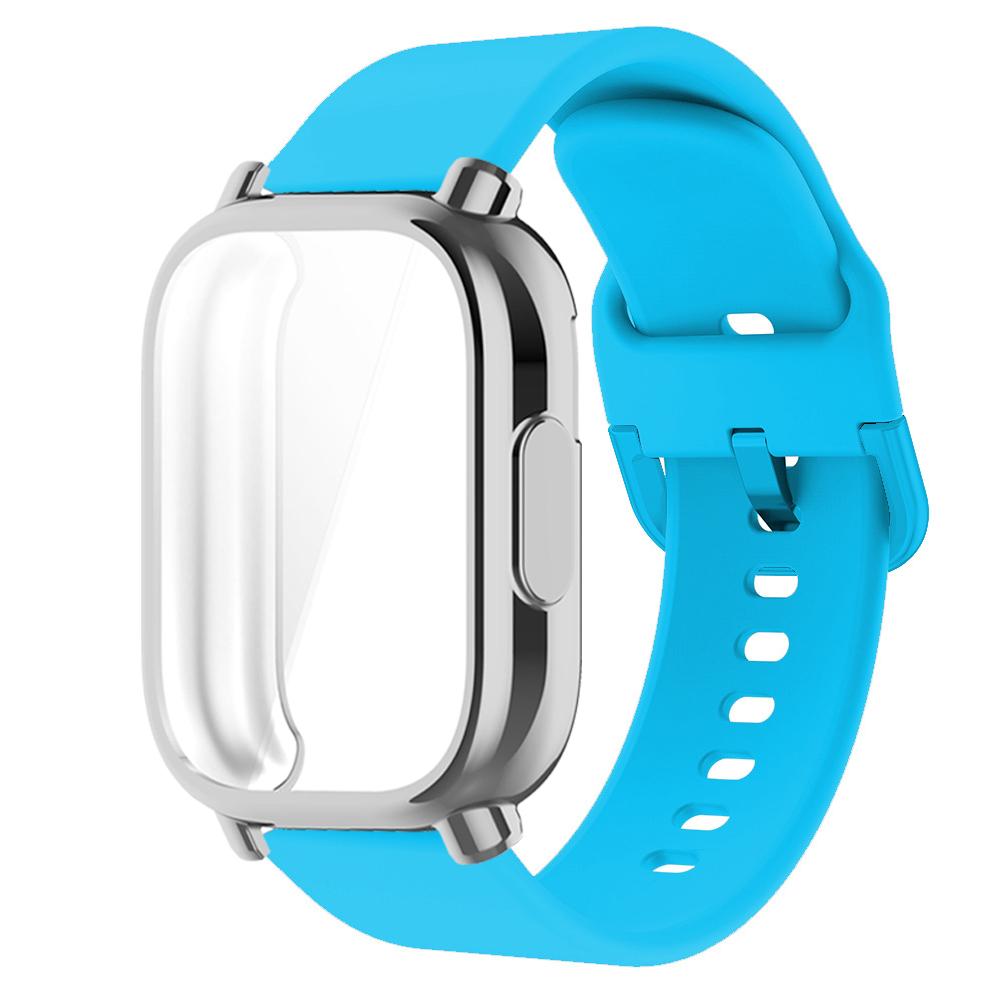 Защитный чехол + ремешок для Redmi Watch 5 active Redmi Watch 5 Lite Полное покрытие экрана Мягкий ТПУ корпус и дышащий спортивный ремешок