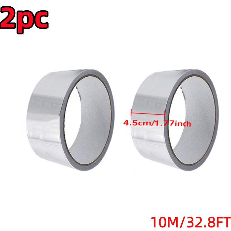 Алюминиевая фольгированная лента серебристая термостойкая герметичная клейкая заплатка для ремонта защита от протечек клейкая лента для воздуховодов кухонные водонепроницаемые наклейки