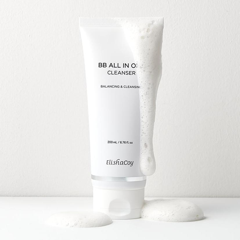 ElishaCoy BB All-In-One Cleanser 200ml, Makeup Remover, Moisturizing, Korean Cosmetics, Kbeauty, Sample