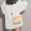 Korean Style Cute Versatile Canvas Crossbody Bucket Bag for Women