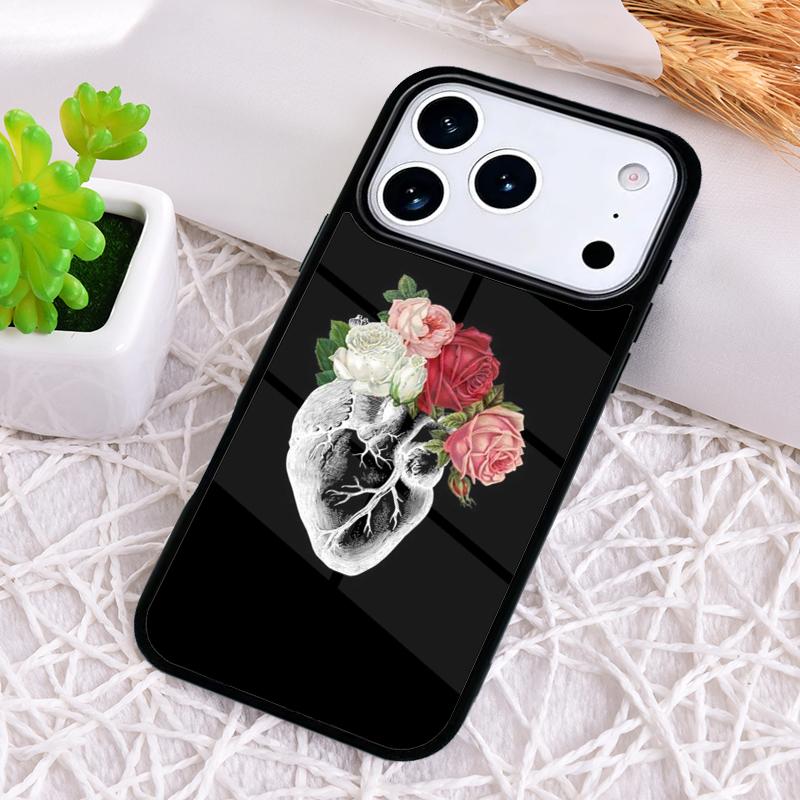 Чехол для телефона с анатомией человеческого сердца для iPhone 17 Air 16 15 11 12 14 13 Pro Max Ударопрочный чехол