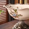 Флоральный узор Фруктовая ваза Подносы для хранения Десертная тарелка Фруктовая тарелка на высокой ножке Гостиная Кофейный столик Бытовой фруктовый поднос