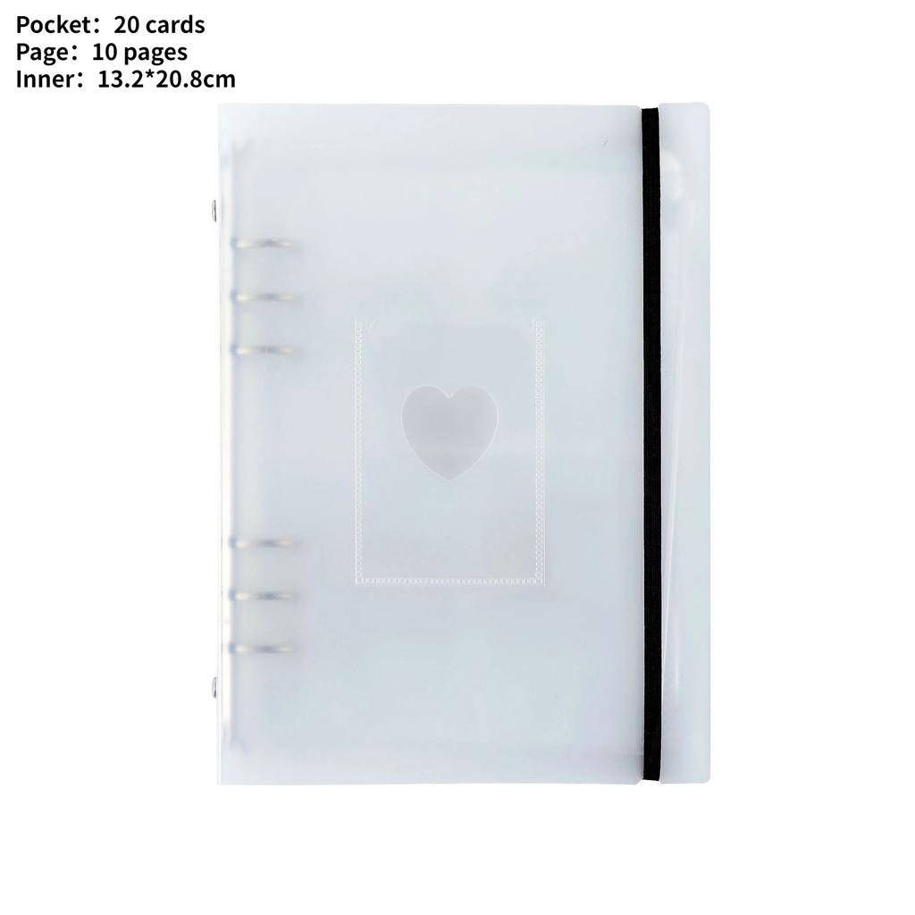 A5 Папка Kpop Фотоальбом Обложка Фотокарточки Коллекционная книга Корейский матовый Polaroid Альбом Polaroid с отрывными листами Альбом для вырезок