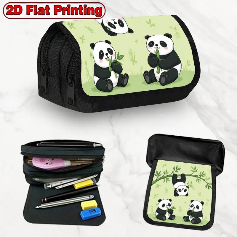 1pc Large Capacity -Themed Flip Pencil Case Suitable for, Office & Travel - Double Layer Zipper Closure with Adorable 3 Design, Pencil Holder for Supp