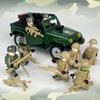 MOC Black SWAT Small Pellet Building Block Doll Police Car Off-road Vehicle Boy Military Set Building Toy