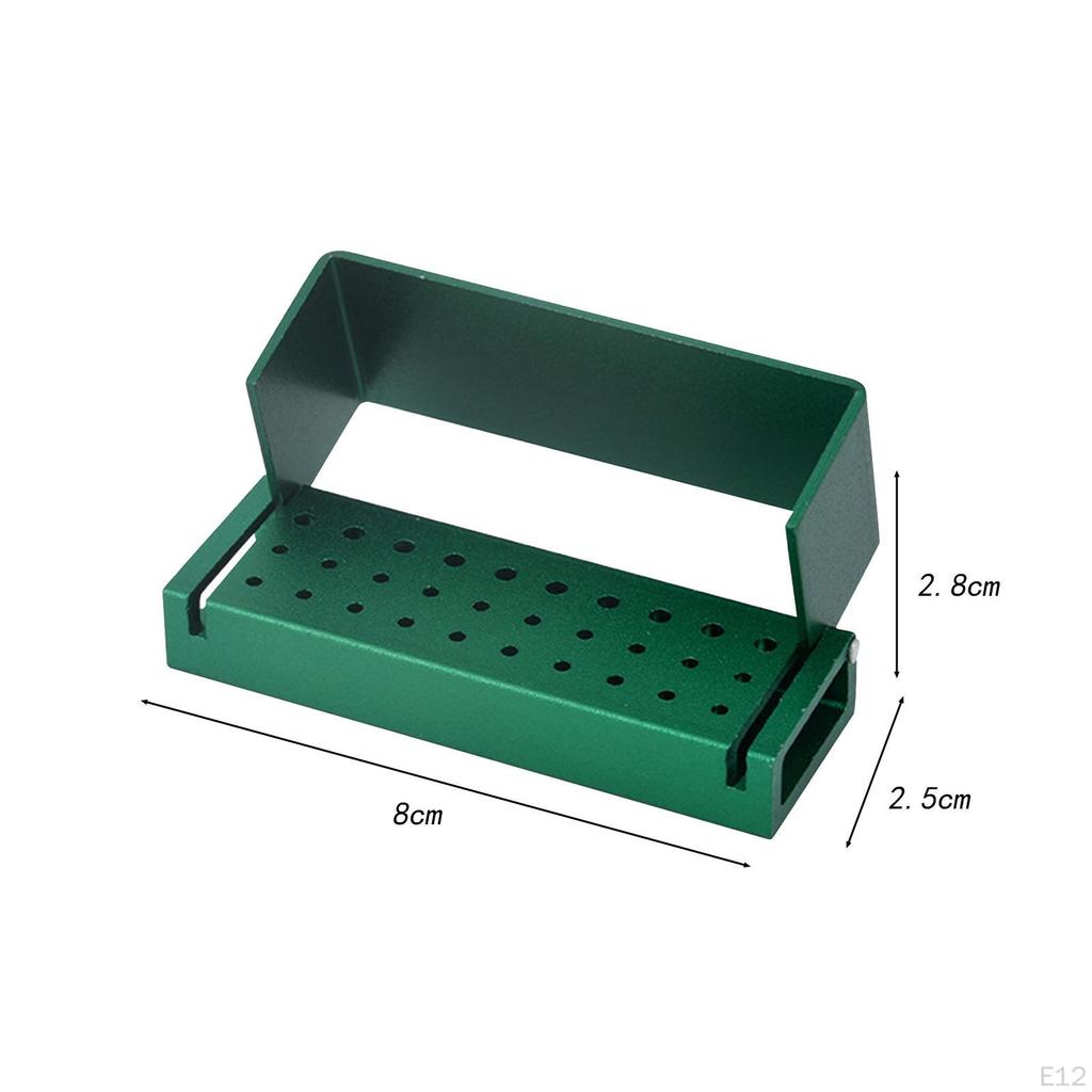 Burs Holder Sturdy with Open Flip Cover Aluminum Opening Box Case Block