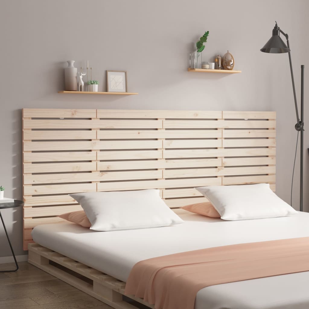 Wall Mounted Headboard 166 x 3 x 91.5 cm Solid Pine Wood