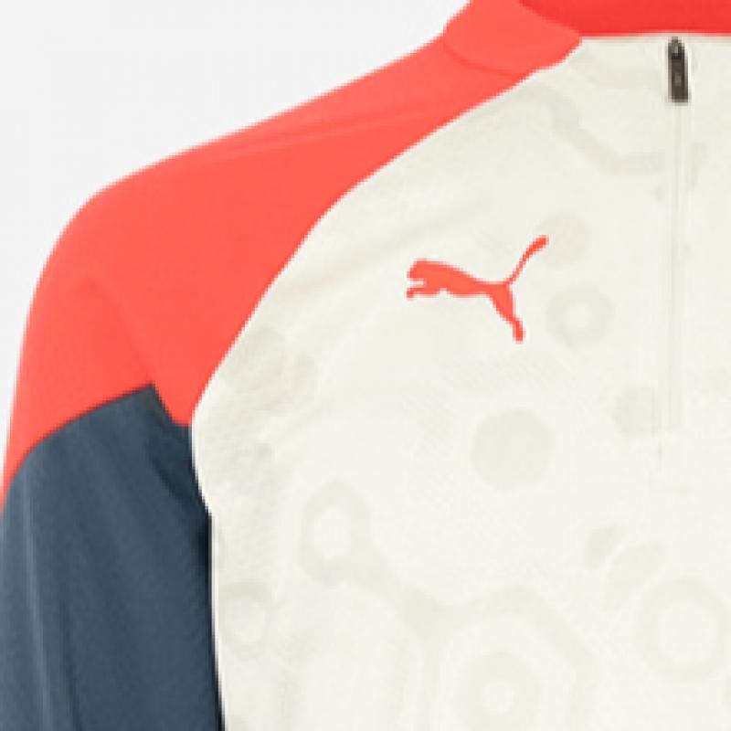 Puma Galleria Puma IndiviSual CUp ASia Sp Мужская футболка с длинным рукавом и полумолнией