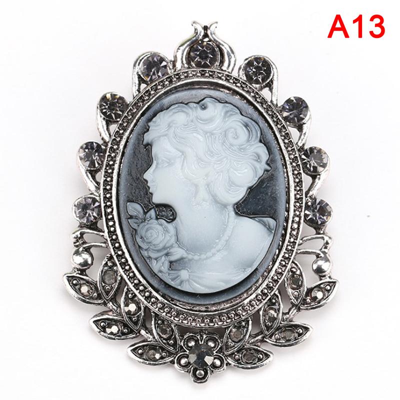 Винтажные броши S Cameo для женщин Queen's Cameo Beauty