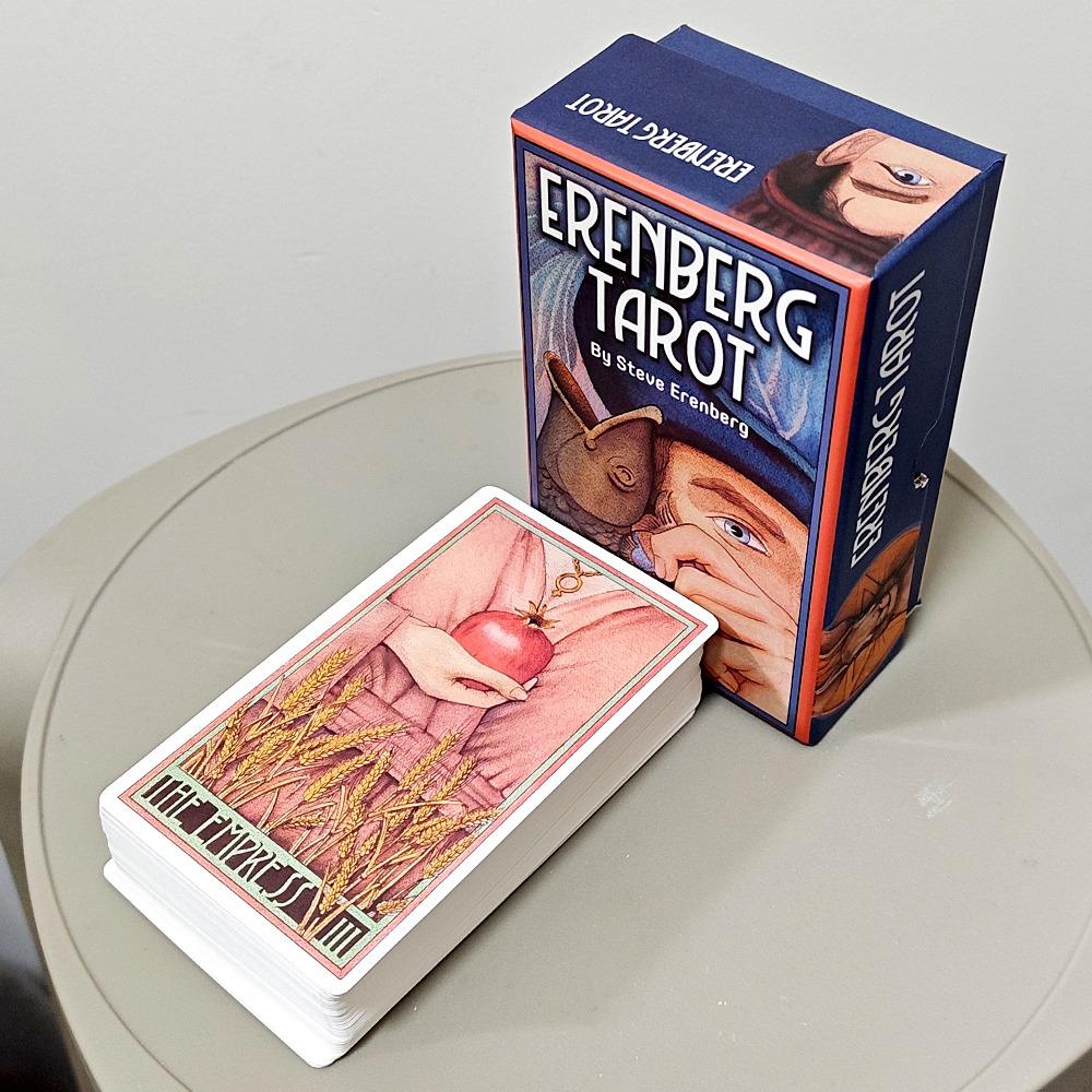 Erenberg Tarot Deck in Rigid Box 12*7cm, Intimate Close-Up Illustrations - Standard Tarot Cards Double-embossed Cardstock