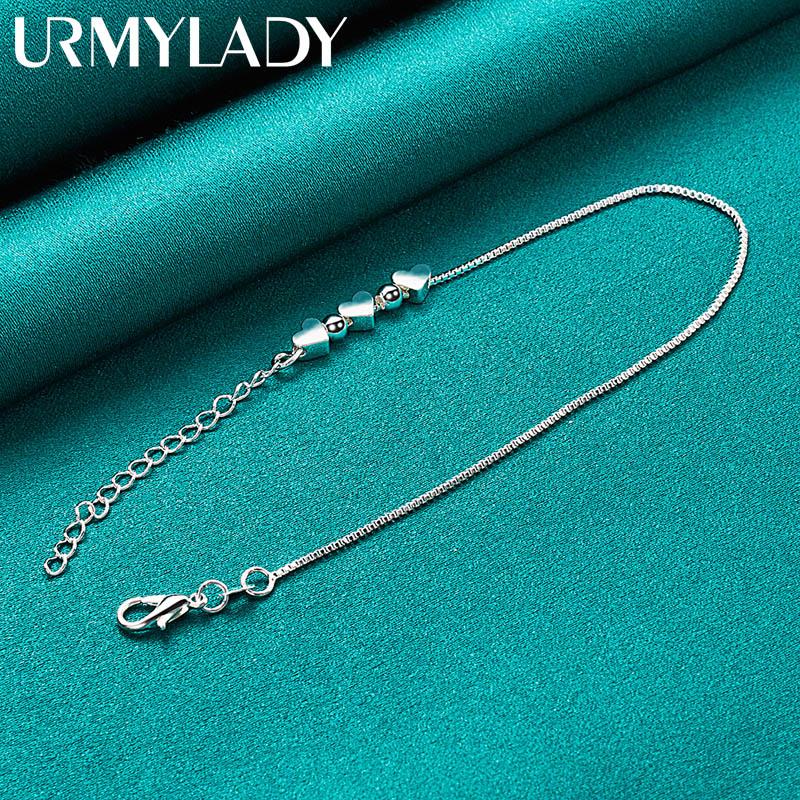 Браслет Love Heart из стерлингового серебра 925 пробы для женщин, модные ювелирные изделия