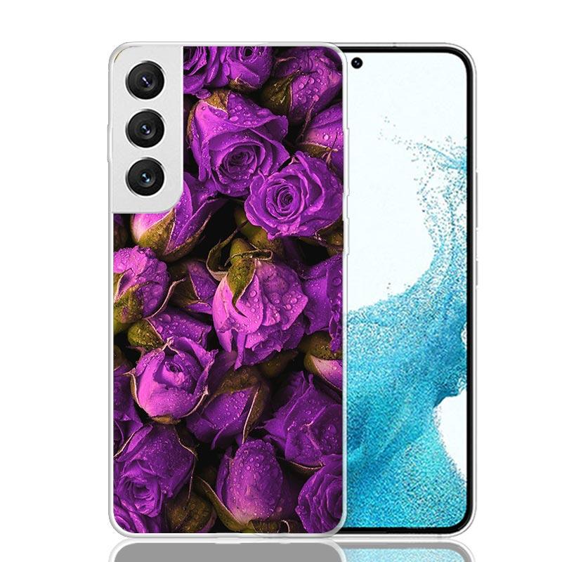 Фиолетовые Лавандовые Цветы Чехол для Телефона Для Samsung Galaxy S26 S25 Edge S24 S23 FE S22 Ultra S21 Plus S20 + Fundas Cover Coque Galaxy