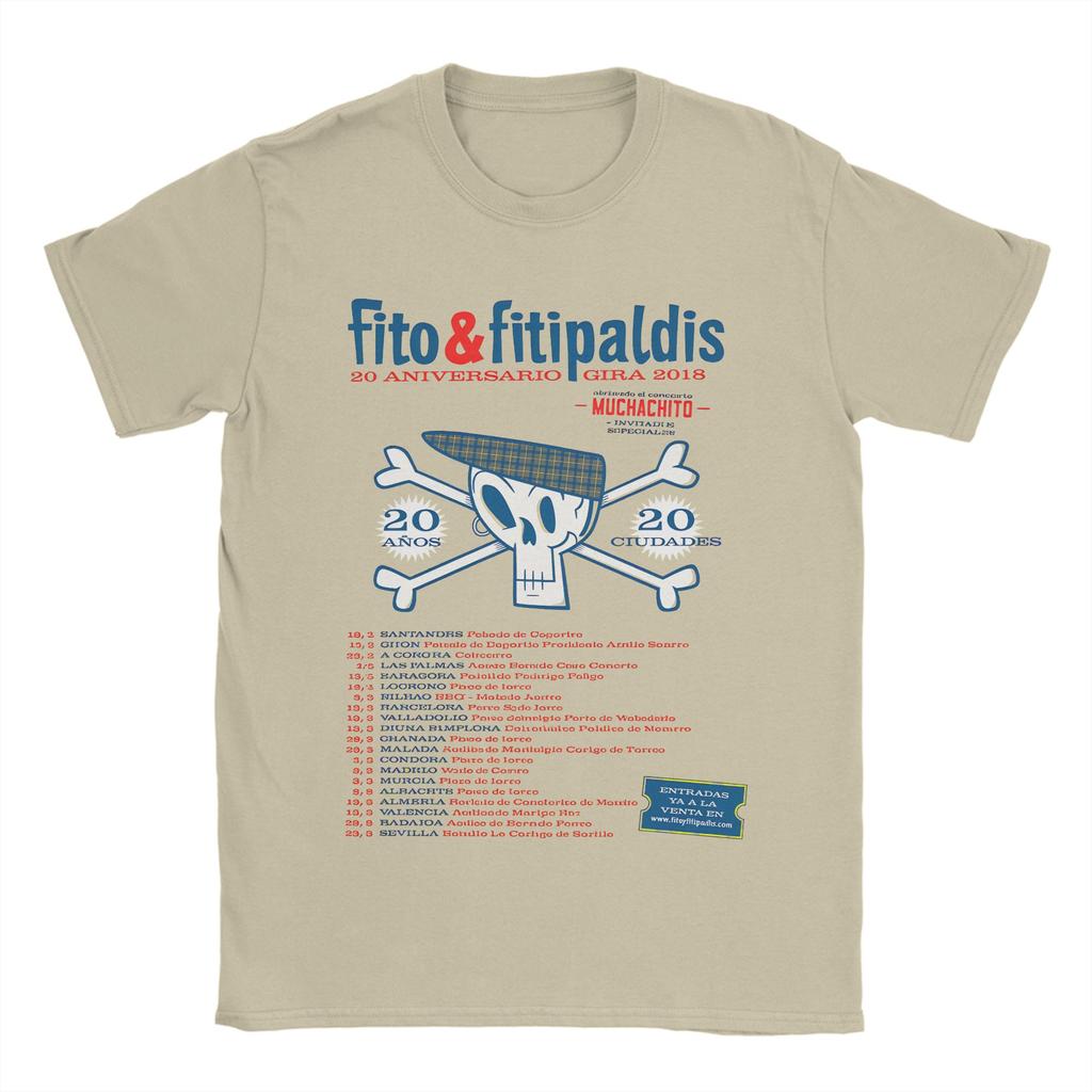 Fito Fitipaldis Music Band Poster Mens T Shirt  Funny Tees Short Sleeve Crew Neck TShirts Cotton Graphic Clothing
