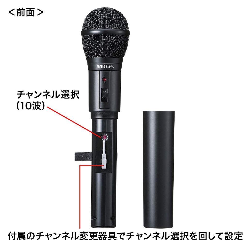 Sanwa Wireless Microphone Black MM-SPHMW4