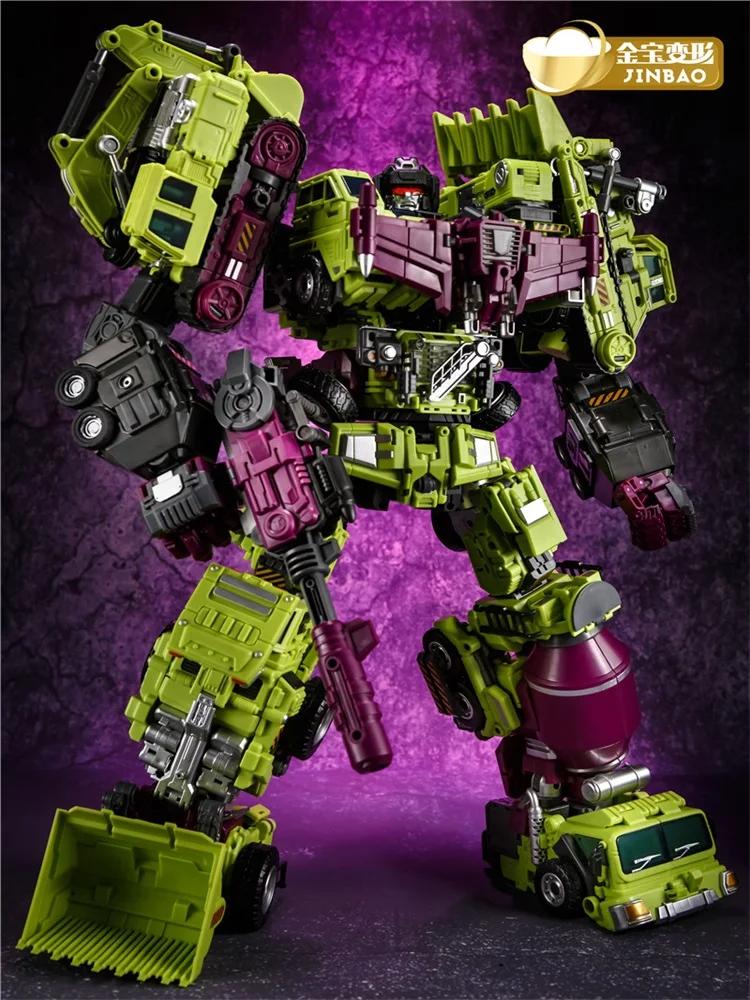 40 см JINBAO 6-в-1 Трансформация Огромный Строительный Транспорт Фигурка Jinbao Devastator Игрушки Подарок