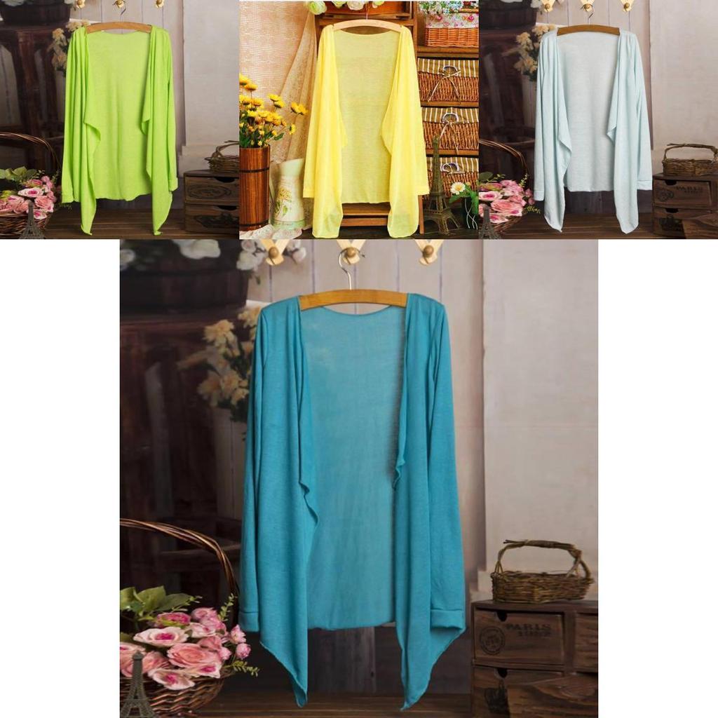 Elegant Korean Long Sleeve Sun Protection Shirt Lightweight Airy Cardigan For Women