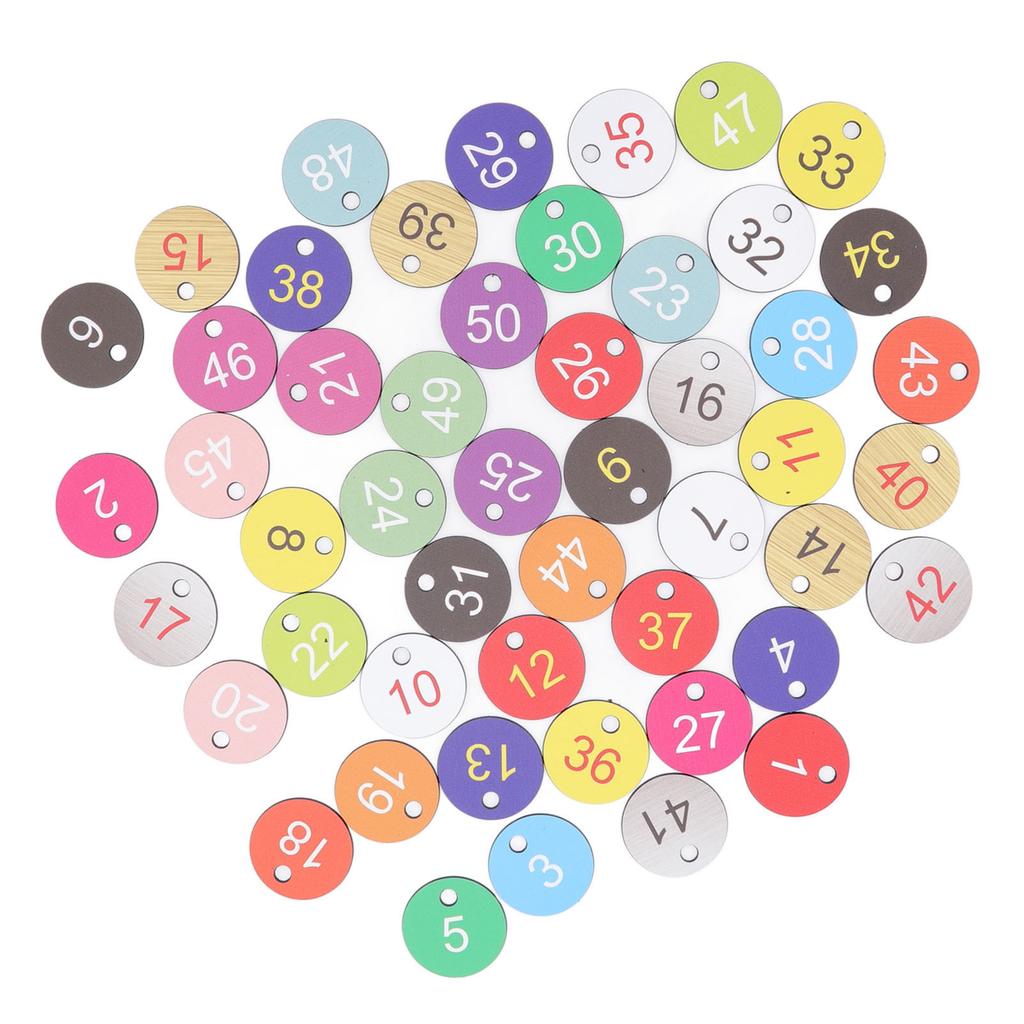 50 шт. круглых пластиковых бирок с номерами для пчеловодства, животноводства, фермерства 1-50