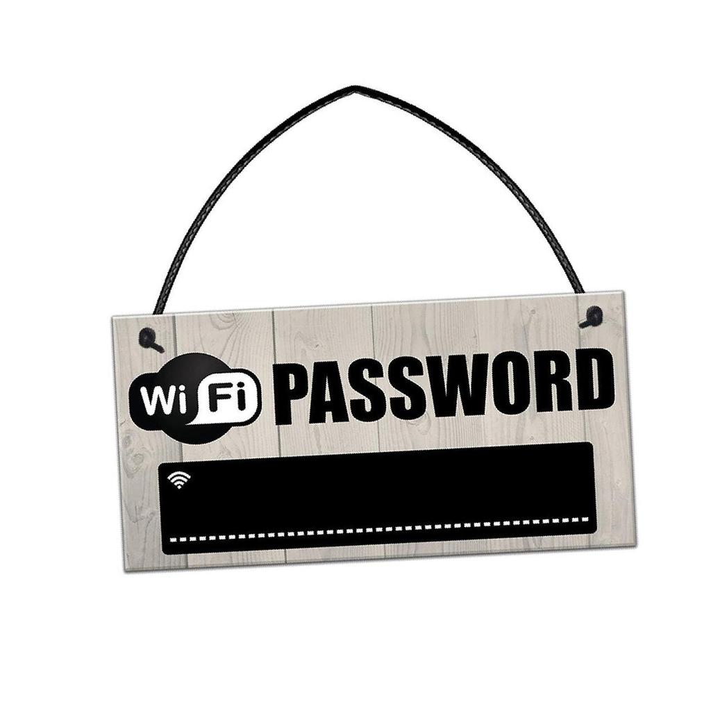 Vintage-inspired Wooden Wifi Password Hanging Sign Plaque Chalkboard for Home Hotel Look 20x10cm