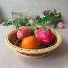 Круглая корзина для фруктов из имитации ротанга, корзина для хранения мелочей, плетеная вручную, коробка для хранения еды для пикника, кухонные принадлежности для хранения дома