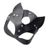 Zinc Zinc Alloy Halloween Mask Animal Ears Mask Half Face Mask Cool PU Leather Mask  Makeup