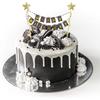 Adults Bunting Happy Birthday Gold Banner Baking Decoration Cake Flags Cake Topper Party Supplies