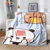 Cartoon Print Bear and Pa Blanket Cute Bubu Dudu Series S Warm Flannel Soft Comfortable Home Bed#(16)