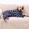 Эластичный полосатый комбинезон для собаки, мягкий восстановительный костюм для собаки, практичный физиологический костюм для больших собак