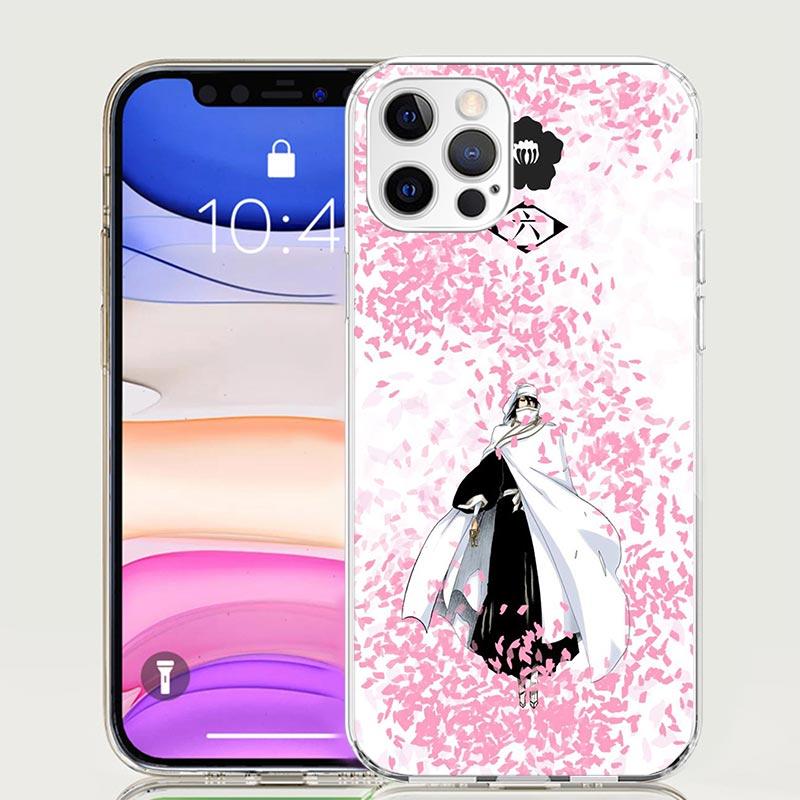 Чехол для телефона Bleach Kuchiki Byakuya Для iPhone 11 12 13 Mini 14 15 Plus 17 Air 16 Pro Max 16E 7 8 SE Арт Индивидуальный Coque Capa Cas