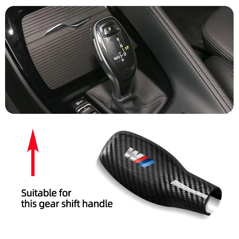 Car Gear Lever Protective Cap ABS Carbon Fiber Cover For BMW E46 E90 E60 F30 F10 E39 E36 F20 G20 G30 E92 E87 E91 X5 E70 F11 E30 XR1