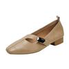 2025 spring new retro fashion shallow mouth temperament trendy fit square heel fashion single shoes square head Mary Jane shoes women