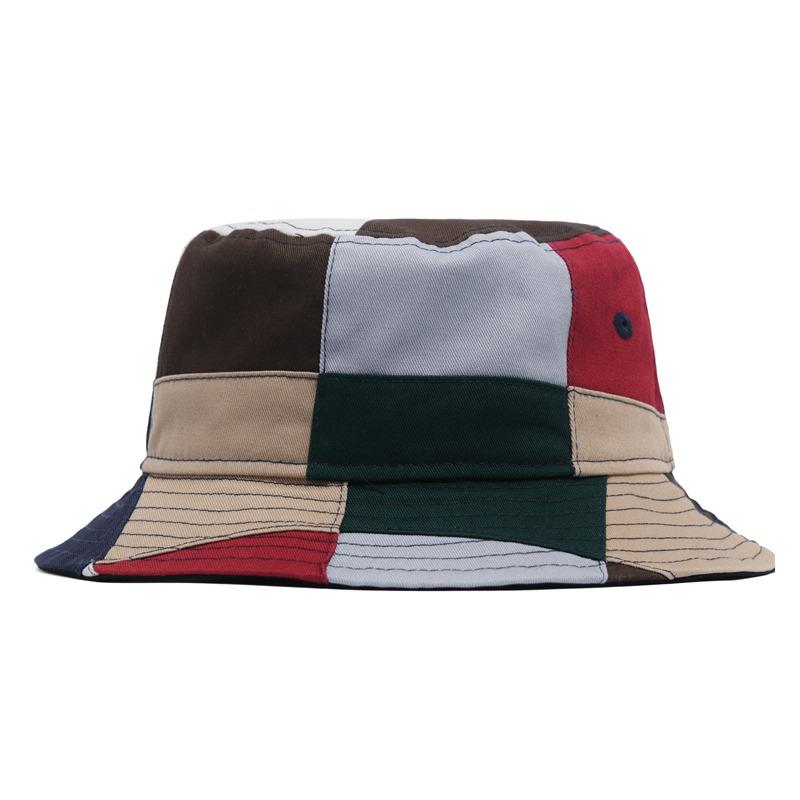 New Era casual patchwork bucket hat Multi color American version No tag required Asian version Japanese version does not need tags Korean 12286381