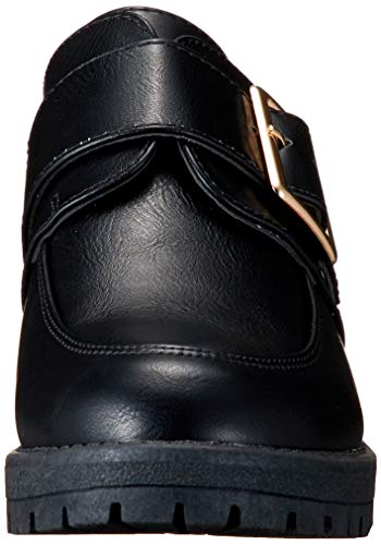 Женские туфли-монки San-A Plus, платформа, каблук 5 см, одинарная пряжка, 3583, женские, черные, размеры 23,5 см-24,0 см