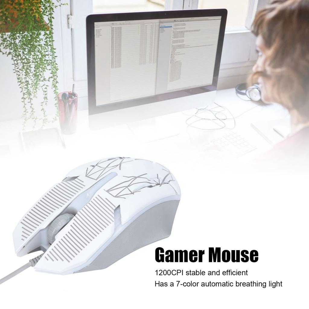 Wired Mouse USB Port Gaming Business Luminous Optical Computer Accessories