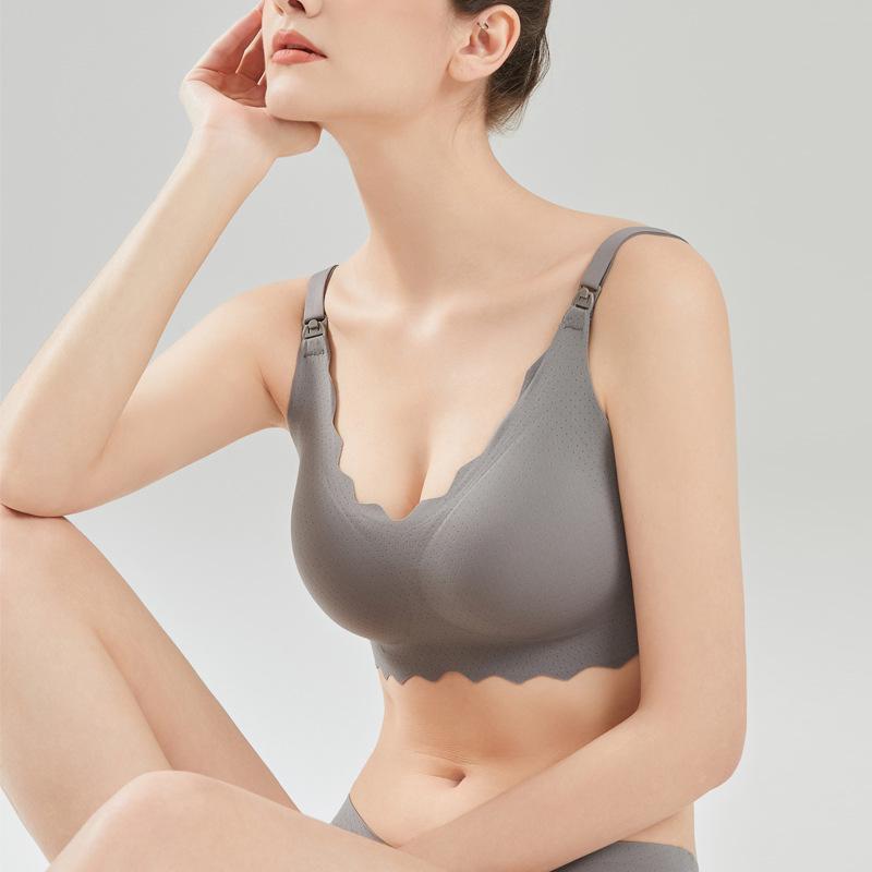 Дышащий хлопковый бюстгальтер для кормления в стиле майки - Против переполнения и провисания, дородовое белье