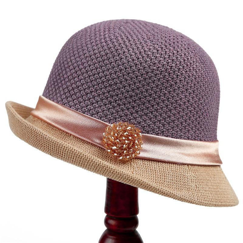 Top hat summer shade bucket hat temperament elegant fashion sun hat versatile hat women basin hat tide